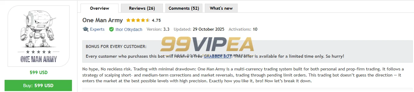 One Man Army MT5 Mql5 LReview
