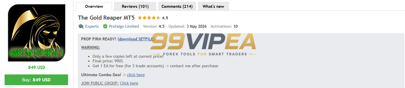 The Gold Reaper MT5 MQL5